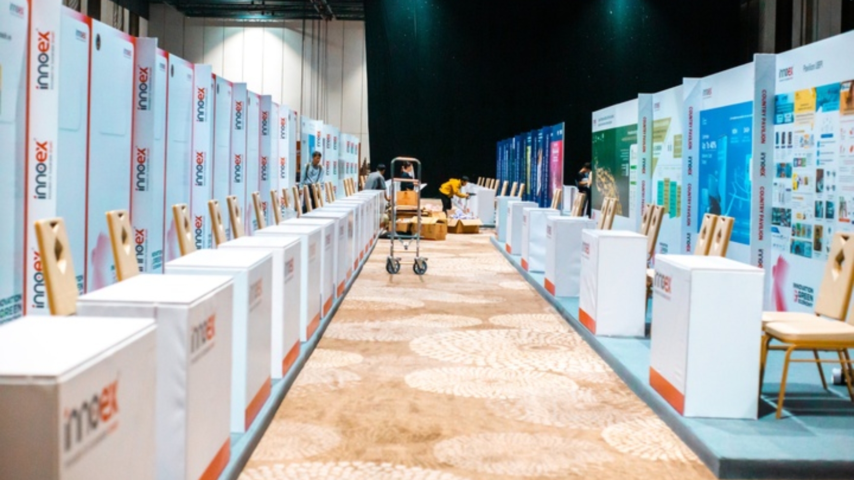 Melody Productionworx thiết kế và thi công gian hàng triển lãm cho thương hiệu INNOEX tại Trung tâm hội nghị Thiso Hall